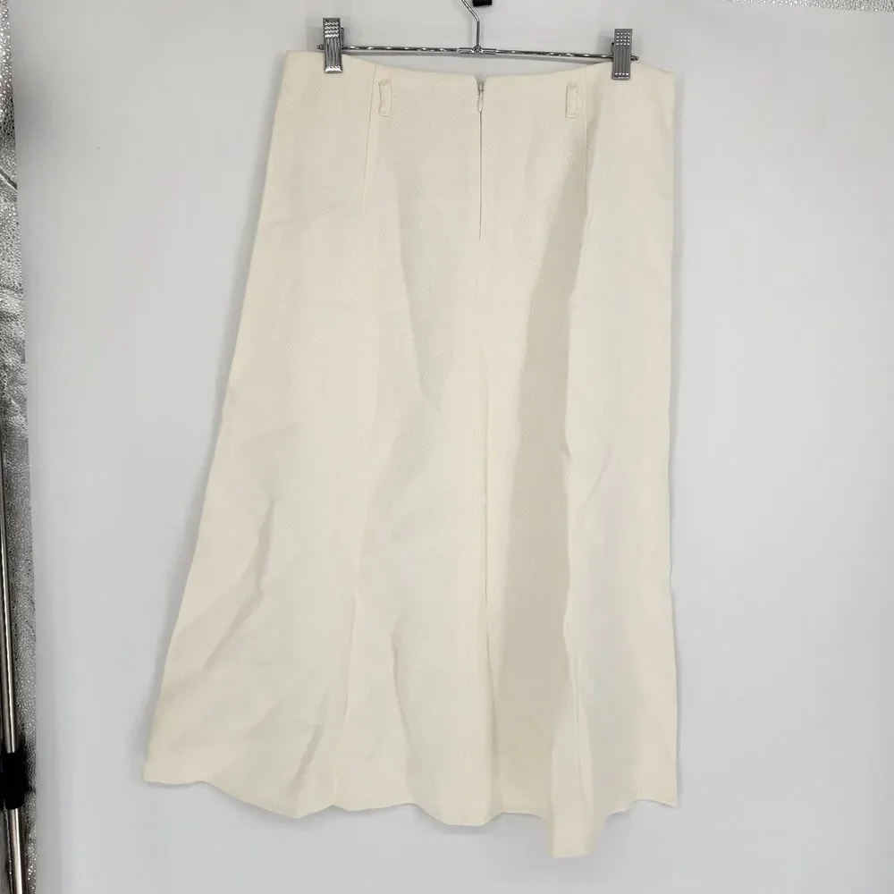 J.Crew Women's Size 8‎ Ivory Boulce A Line Skirt NWT